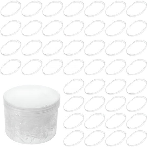 TUWAFE 300 Pcs Clear Elastic Hair Rubber Bands Mini Small Ponytail Holders Rings With Box
