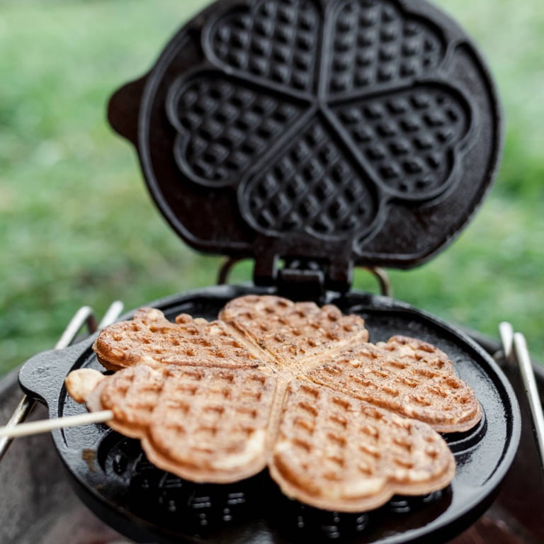 Petromax Rotating Waffle Iron with Turning Stop Frame, for Heart