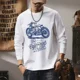 thumbnail image 5 of Tendencias de moda 2024 Sudaderas holgadas con estampado para hombre, ropa de lujo coreana Y2k, camiseta elástica estética XL para hombre, 5 of 5