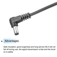 thumbnail image 4 of Cable de extensión de conector macho a hembra DC en ángulo recto de 5.5mm x 2.1mm para cámara de vigilancia DC LED, 0.2m, 4 of 6