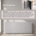 thumbnail image 6 of Lammlaoe Queen Headboard, Upholstered Wall Mounted, Peel and Stick Installation, Sound Reducing 3D Panel Design, Easy Assembly, Silver, 6 of 7