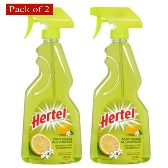 Hertel All Purpose Disinfectant Spray Cleaner Lemon & Verbena, 700ml (Pack of 2)
