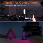Rechargeable Spotlight, 1000,000 -Lumen Spot Lights Hand held Large Flashlight Handheld Spotlight Lightweight and Super Bright Flashlight (Aluminium_Alloy Black)