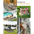 thumbnail image 5 of Outdoor Rug 6x9 ft Dog Claw Paw Print Waterproof Outdoor Patio Rug Mat Non Slip Outside Area Rugs Carpet for RV,Camping,Porch,Deck,Pool,Balconybackyard,Pet Green Brown Farmhouses Wood, 5 of 9