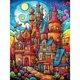 thumbnail image 5 of Hilo de bordar de algodón ecológico completo, estampado de 16CT, punto de cruz de Castillo colorido, 40x55cm, 5 of 9