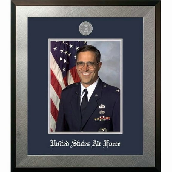 Campus Images AFPHO002 8 x 10 in. Patriot Frames Air Force Portrait Honors Silver Frame with Silver Medallion