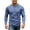 H735 Dark Blue, variant on Mens Tshirts Long Sleeve Solid Color Crew Neck Pullover For Men Everyday Wear Soft Casual Tops Blue Size M