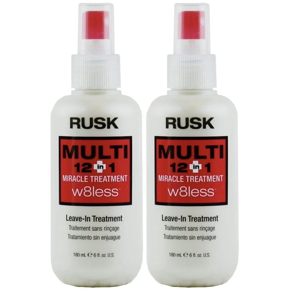 Rusk Multi 12-in-1 Miracle Treatment W8less Leave-In Treatment, 6 oz (Pack of 2)