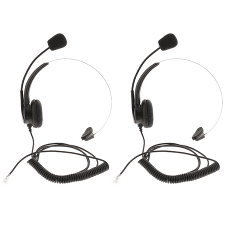 Dualoai 2x Professional Telephone Headsets Customer Service Wired Headset Headset Rj9