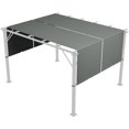 thumbnail image 1 of ZYPPPA 2 PCS 4 x 16ft Pergola Canopy Replacement, UV Protection Shade Cover, Easy to Install for 10 x 10ft Pergola, Cover ONLY, Dark Gray, 1 of 8