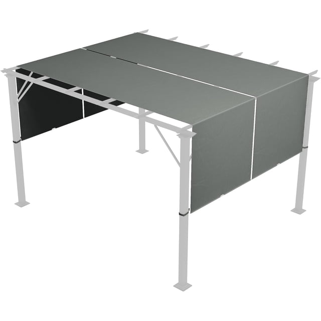 ZYPPPA 2 PCS 4 x 16ft Pergola Canopy Replacement, UV Protection Shade Cover, Easy to Install for 10 x 10ft Pergola, Cover ONLY, Dark Gray