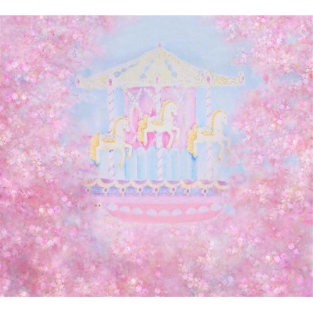 Greendecor Polyester Fabric Hazy Pink Photography Background