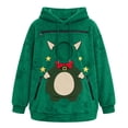 thumbnail image 3 of LYXSSBYX Women's Fleece Hoodie with Pet Pouch Christmas Cat Dog Carrier Sherpa Pullover Sweatshirt, 3 of 3