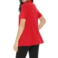 thumbnail image 3 of Women's Casual Short Sleeve Draped Open Front Solid Cardigan, 3 of 5