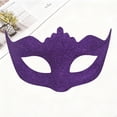 thumbnail image 2 of Xfvqtps Masquerade Mask for Men Half Face Holiday Parties and Carnival Mask for Masquerade Balls and Themed Party Purple, 2 of 6