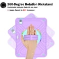 thumbnail image 3 of Dteck Case for iPad Air 11 inch 2025/2024,Heavy Duty Silicone Case 3-Layer Protection Shockproof Kickstand Cover with Pencil Holder/Hand Strap/Shoulder Strap for iPad Air 11-in. M3/M2,Purple+Green, 3 of 9