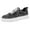 Black, variant on XIMIN Men's Women's Play Street Distressed Sneaker Solid Color with Fabric Upper Low Top Lace-Up Washed and Canvas Slip on Fashion Shoes (43, Blue)