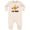 Natural Heather, variant on First Birthday Hawaiian Pineapple Baby Fleece Romper