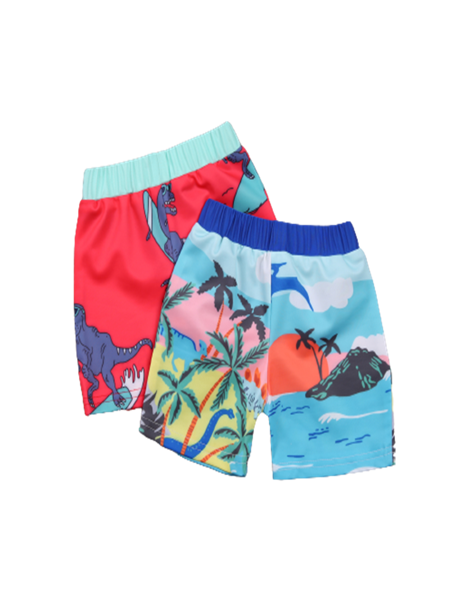 Binwwede Boys Swimwear Trunks Fish Printed Swim Shorts Toddler Baby Little Boy Summer Beach Swimsuits - image 2 of 6