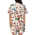 thumbnail image 3 of Picia Watercolor Floral With Butterflies Pajamas Sets for Women Soft Short-Sleeved Pjs with Lounge Shorts Two Piece Sleepwear-, 3 of 9