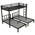 thumbnail image 6 of Newboti Furniture Twin over Twin & Twin Bunk Beds for 3, Twin XL over Twin & Twin Bunk Bed Metal Triple Bunk Bed, Black 99533, 6 of 17