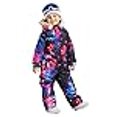 thumbnail image 3 of Bluemagic Little Kid's One Piece Overall Snowsuits Ski Suits Jackets Coats Jumpsuits,Star,110cm, 3 of 4
