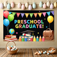 thumbnail image 3 of Preschool Graduation Backdrop Celebration Congratulatory Banner Educational Party Background School Event Decor Kids Ceremony Classroom Decorations, 3 of 4