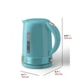 thumbnail image 2 of Starfrit Electric Kettle, 1.7L Cordless, 360° Base, Auto Shut-Off & Boil-Dry, 1500W, Water Window, Removable Filter, Cord Storage, Teal, 2 of 6