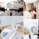thumbnail image 5 of Ventilador de mesa silencioso potente, Ventilador de mano con ángulo ajustable de 360°, silencioso, para escritorio, para oficina, deportes al aire libre, viajes en casa-F, 5 of 5
