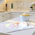 thumbnail image 6 of Dish Drying Mat Kitchen Pad Large Counter Absorbent Dish Mats Drainer Dolphin and Mermaid, 6 of 8