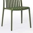 thumbnail image 3 of WestinTrends Playa Outdoor Stackable Polypropylene Plastic Dining Side Chairs (Set of 2), Olive Green, 3 of 15