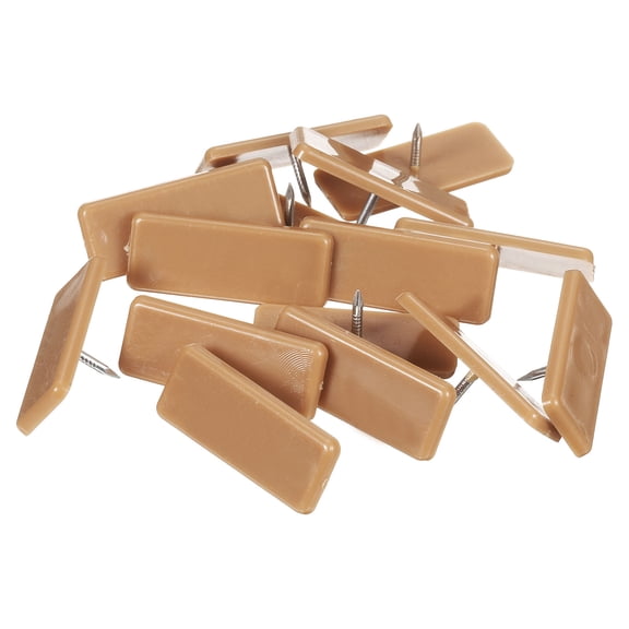 Uxcell 12 Pcs Drawer Guide,  1.25" x 0.5" Plastic Drawer Furniture Replacement, Brown