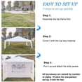 thumbnail image 7 of [US IN STOCK] 10*10 Four Sides Portable Home Use Waterproof Tent with Spiral Tubes White, 7 of 7