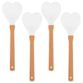 thumbnail image 2 of Espátula de cuchara: Espátulas de silicona en forma de corazón con mango de madera - Utensilio de cocina antiadherente y resistente al calor para cocinar, hornear y mezclar, 2 of 7