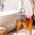 thumbnail image 6 of Transparent Amber Acrylic End Table, Modern Hexagon Accent Side Table, Waterproof & Sturdy for Living Room, Bedroom & Bathroom, 6 of 6
