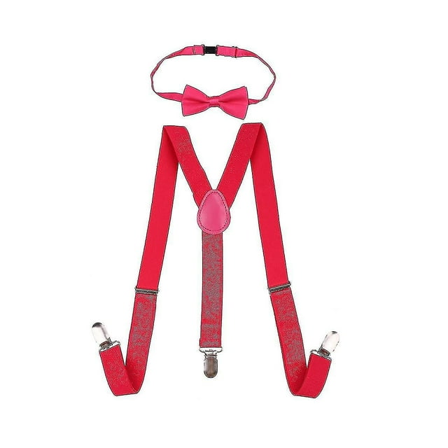 Nœud Papillon pour Enfants et Bretelles Élastiques Ajustables pour Garçons