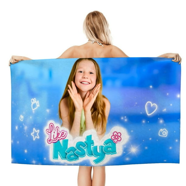 Like Nastya Toalla de playa de secado rápido con diseño temático, regalo para mujeres y niñas, ideal para cumpleaños, fans, amantes de la música, uso en la playa o al aire libre, 78 × 150 cm