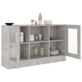 thumbnail image 2 of vidaXL Vitrine Cabinet Concrete Grey 120x30.5x70 cm Engineered Wood, 2 of 5