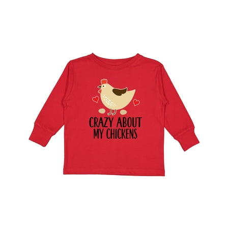 

Inktastic Cute Chicken Farming Boys or Girls Long Sleeve Toddler T-Shirt