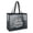 BLACK, variant on Large Capacity Fine Mesh Beach Tote Bag with Funny pattern, Sand Proof Nylon Handbag Side Pockets For Pool Seaside Travel Swimming