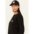 thumbnail image 2 of Carhartt Women's Loose Fit Lightweight Long Sleeve Pocket T-Shirt Black Large, 2 of 4