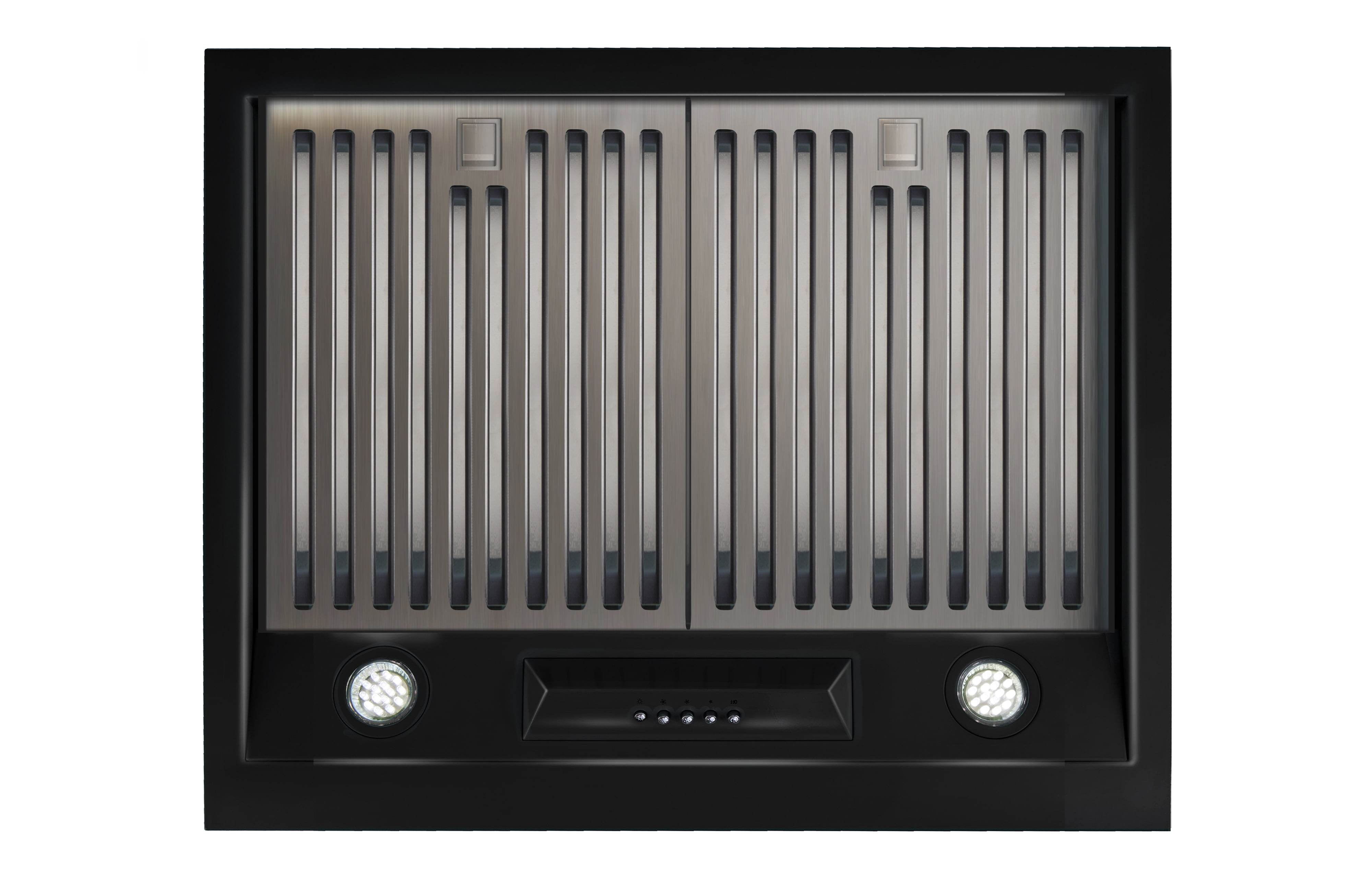 Unique Classic Retro 24" Under Cabinet Range Hood with 500 CFM and LED Lighting 110 volts in Midnight Black