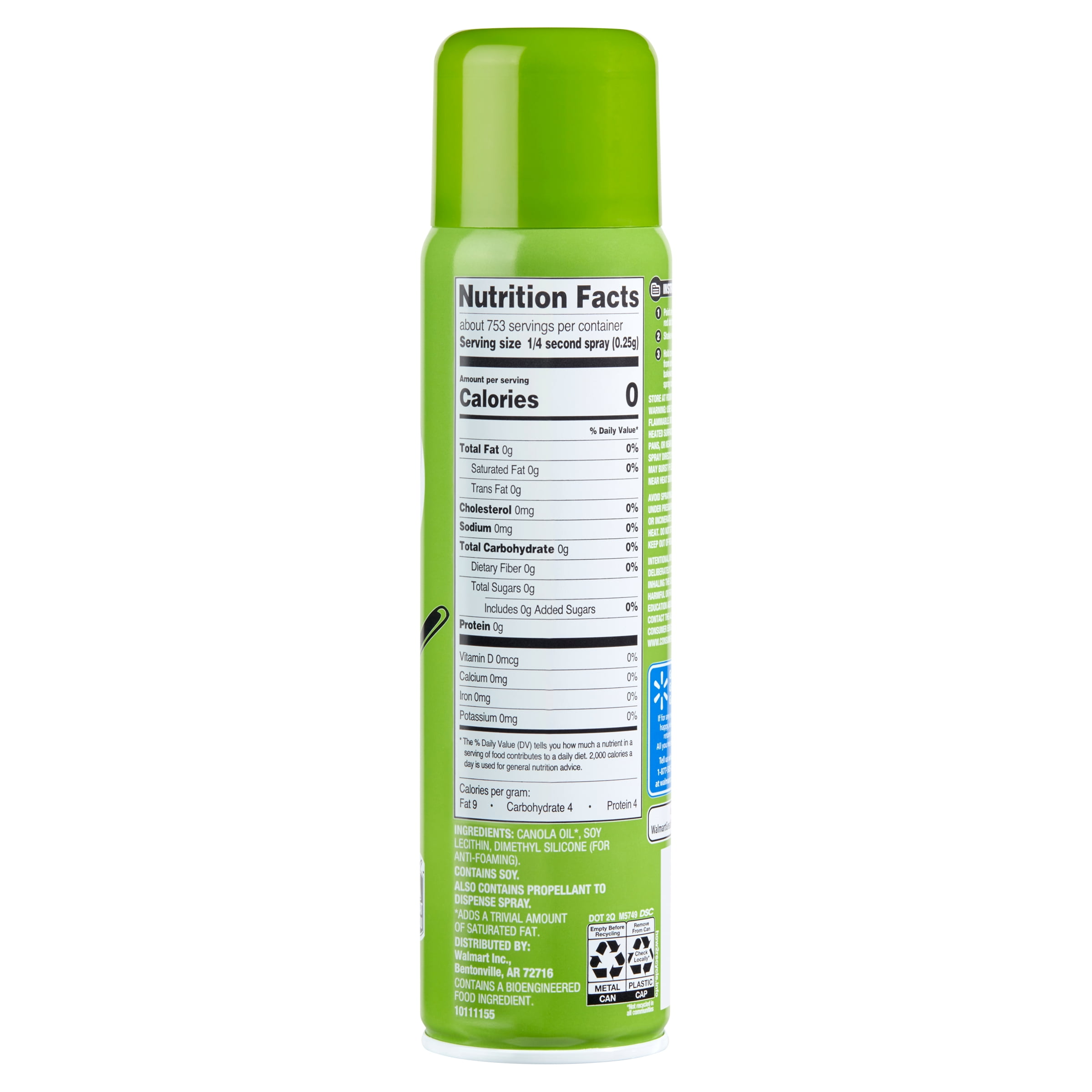 Comprar Aceite Vegetal Great Value Spray - 227gr