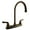 Oil Rubbed Bronze, variant on Dura Faucet J-Spout RV Kitchen Faucet - Brushed Satin Nickel