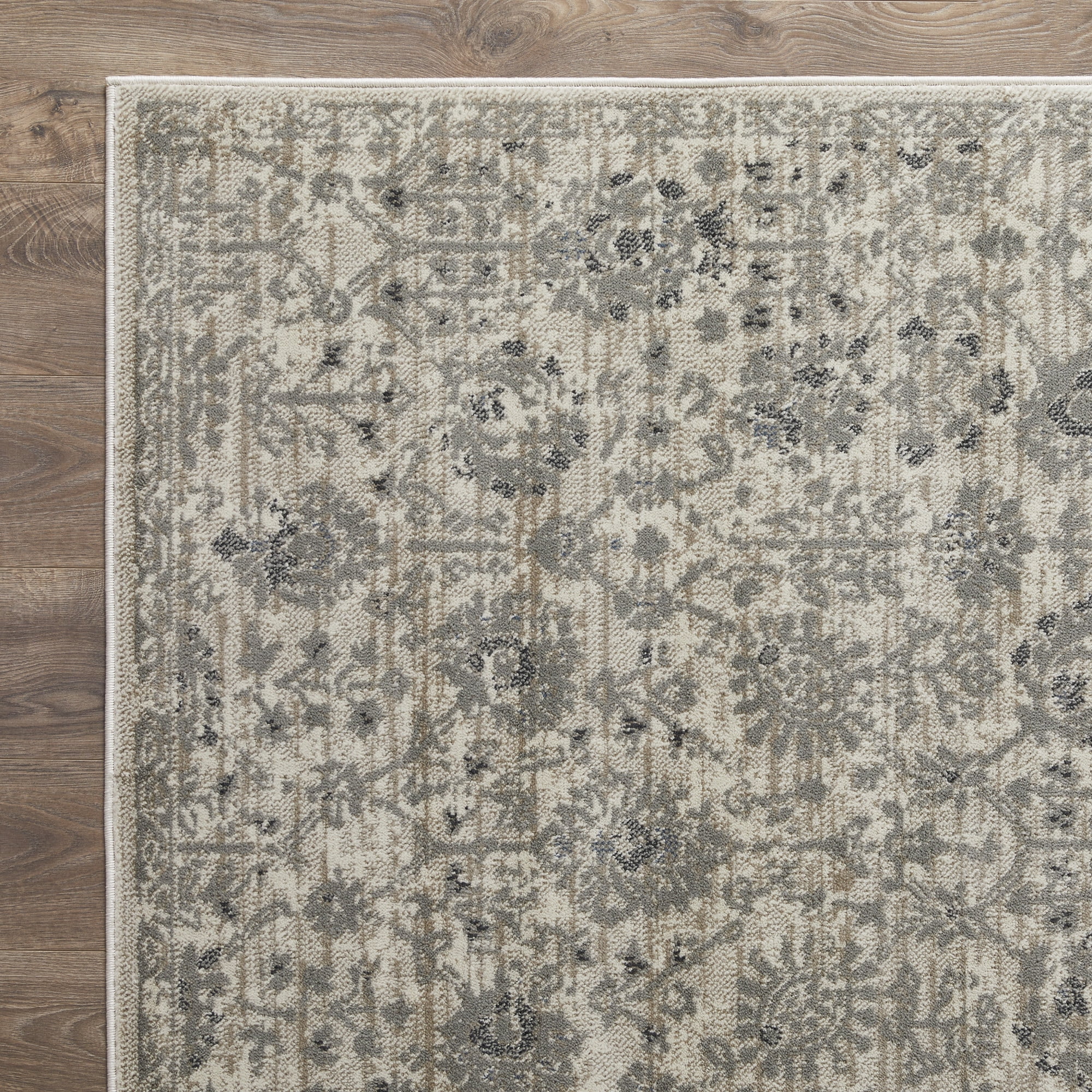 Loomaknoti Celena Asheley 9' x 12' Ivory Floral Indoor Area Rug
