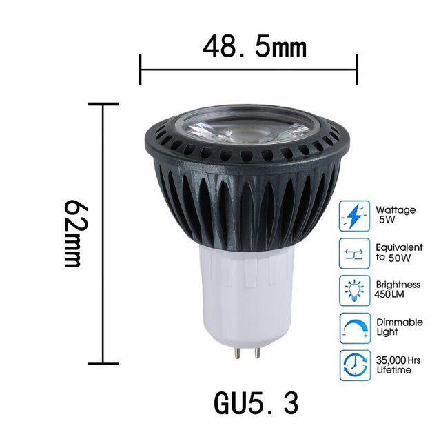 Bombillas Led RGB 5W reemplaza 30W equivalente a halógeno DC12V/24V MR16 GU5.3 focos de bombilla para iluminación de pista de inundación de paisaje al aire libre