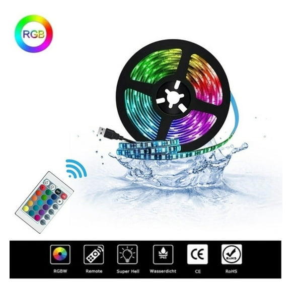 Tira de luces LED Multicolor usb 60 leds control remoto RGB 2M. DOSYU DY-PL04