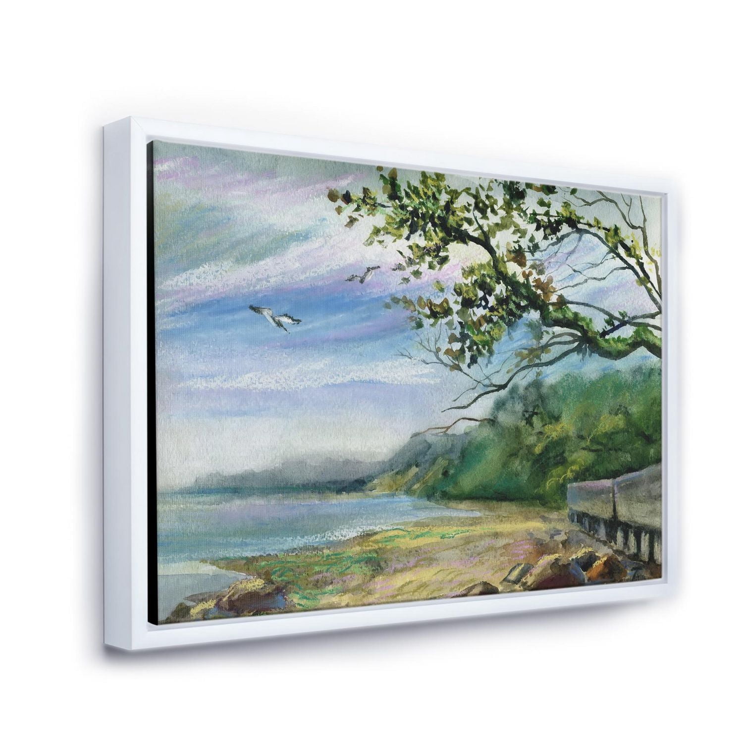 Designart Coast of The Baltic Sea FLOAT FRAME WALL ART