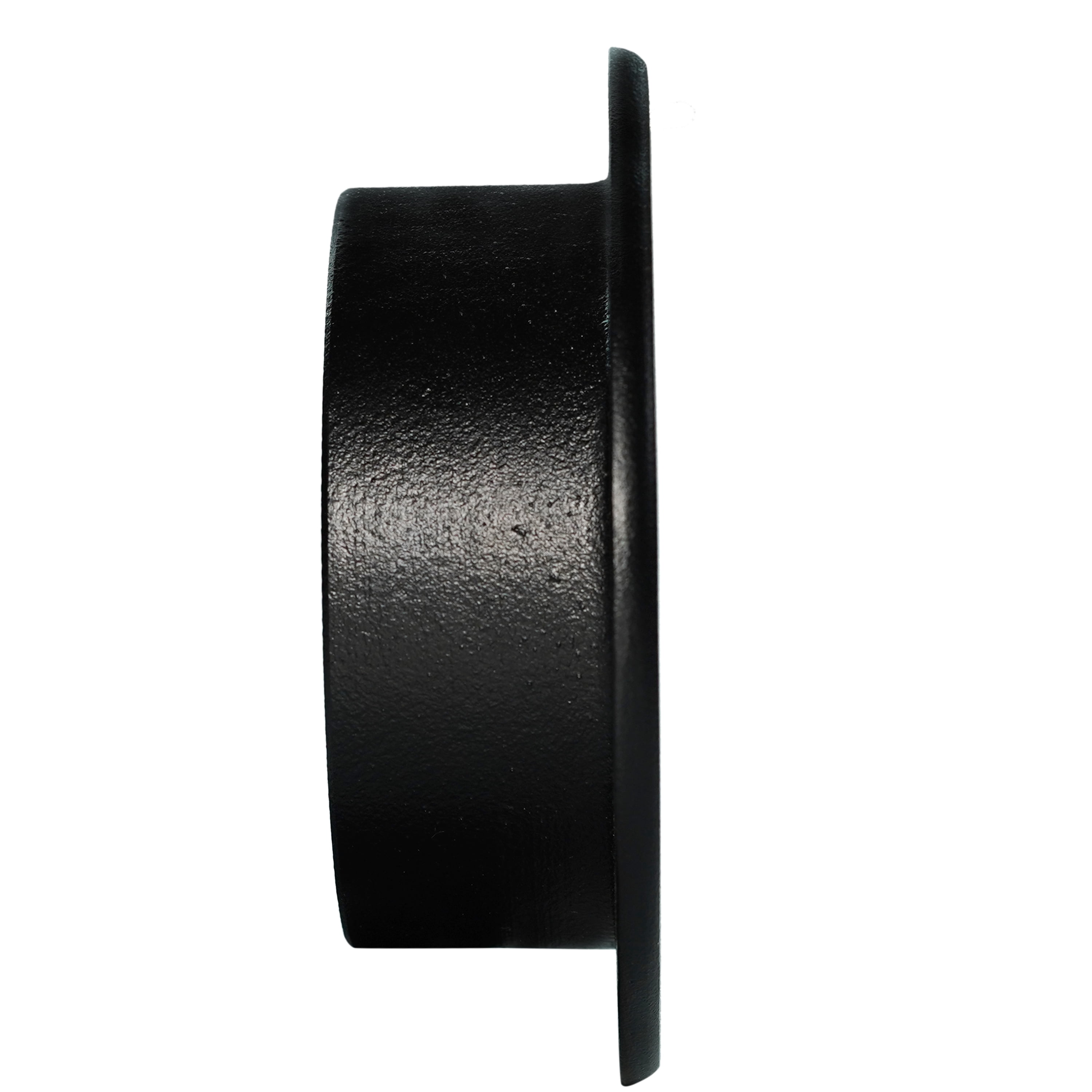 Achtek 2.5" Duct Opening Solid Cast Aluminum Round Grille ( 4" Round Overall) | Powder Coated Black - Without Screw Holes For Floor