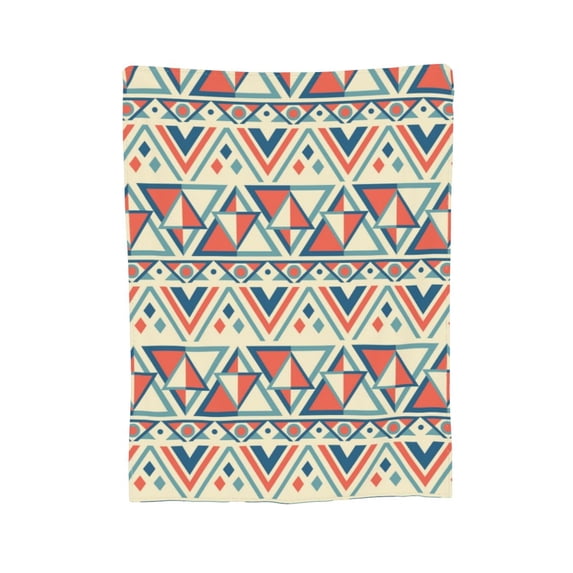 XMXY Fleece Throw Blanket for Couch, Boho Southwest Ethnic Tribe Style Lightweight Plush Fuzzy Cozy Soft Bed Blankets and Throws for Sofa, 80"x60" inches